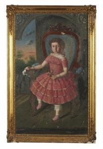 BARNETO Y VÁZQUEZ VICENTE 1836-1902,Retrato de menina sentada,Palacio do Correio Velho PT 2019-12-11