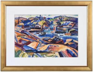 BARNETT Herbert Phillip 1910-1972,Rockport From the Highlands,C. 1939,Brunk Auctions US 2023-07-15