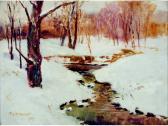 BARNETT Thomas P. 1870-1929,Winter River Landscape,1907,Ivey-Selkirk Auctioneers US 2007-09-15