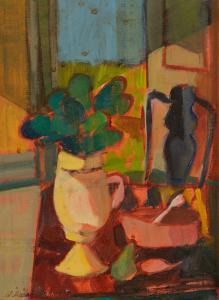 BARNETT William 1919-1992,A Vase, a Chair and a Green Pear,1945,Sotheby's GB 2023-08-09