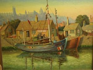 BARNEY FRED 1900-1900,scene at Penzance with fishing boats,1978,Wotton GB 2018-07-24