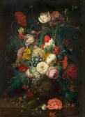 BARNEY Joseph,Grosser Blumenstrauss in einer reliefierten Tonvas,1807,Galerie Koller 2015-09-18