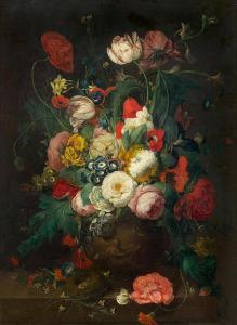 BARNEY Joseph,Grosser Blumenstrauss in einer reliefierten Tonvas,1807,Galerie Koller 2015-09-18