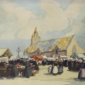 BARNOIN Henri Alphonse 1882-1940,Continental market scene,Burstow and Hewett GB 2020-09-16