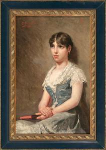 BARNOLA Domenec,A girl,1886,Balclis ES 2014-05-27