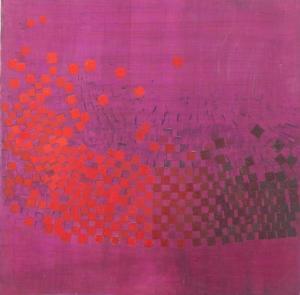 BARNS GRAHAM Wilhelmina,Whirlwind - Vermilion in Purple,1968,Golding Young & Mawer 2016-01-27