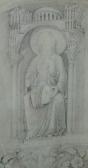 BARNSLEY Sidney H 1863-1926,An ecclesiastical study of a church sculpture,Rosebery's GB 2011-05-07