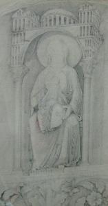 BARNSLEY Sidney H 1863-1926,An ecclesiastical study of a church sculpture,Rosebery's GB 2011-05-07