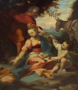 BAROCCI Federico 1526-1612,Ruhe auf der Flucht nach Ägypten,Auktionshaus Quentin DE 2010-04-17