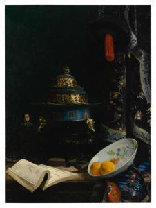 BARON DESLANDES E.A,STILL LIFE FEATURING AN 18 TH CENTURY CHINESE CENS,Sotheby's 2020-04-24