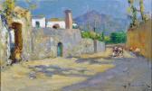 BARONE Carlo Adolfo 1861-1936,Strada soleggiata,Vincent Casa d'Aste IT 2015-02-14