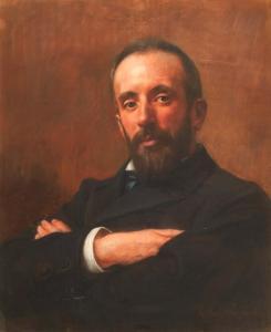 BARONNE LÉON LAMBERT DE ROTHSCHILD betty zoé lucie,Portrait d'un homme aux bras croisés,1901,Pierre Bergé & Associés 2017-06-14