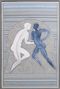 BAROOSHIAN Martin 1929-2022,Untitled - Couple (Blue),1997,Ro Gallery US 2024-02-07