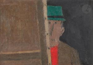 BAROUKH Ezechiel 1909-1984,Homme au chapeau vert,Ader FR 2023-10-04