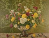 BARR Allan 1890-1959,Chrysanthemums in a silver bowl,1947,David Lay GB 2018-01-25