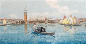 BARR Neal 1900-1900,Venedig, Blick auf Dogenpalast und Campanile,Leo Spik DE 2017-09-28