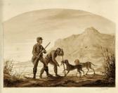 BARRADAS AUGUSTO 1800-1900,Vista de Sintra com caçadores,Cabral Moncada PT 2013-04-08