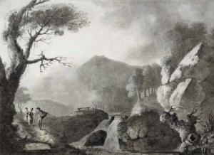 BARRALET John James 1747-1815,FIGURES CONVERSING BY A RIVER signed and inscribed,Whyte's 2007-02-19