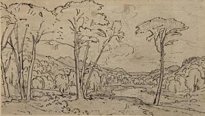 BARRATT George 1800-1800,Landscape with trees in the foreground,Gilding's GB 2020-09-22