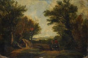 BARRATT J,Horse and cart on a track with a gypsy encampmen,Bellmans Fine Art Auctioneers 2023-01-17