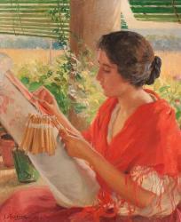 BARRAU LAUREA 1864-1957,Joven haciendo bolillos,Balclis ES 2013-07-17