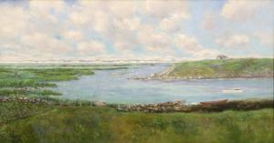 BARRAUD Alfred T,Entrance to Town Cove, Orleans with North Beach an,1915,Eldred's 2009-11-20