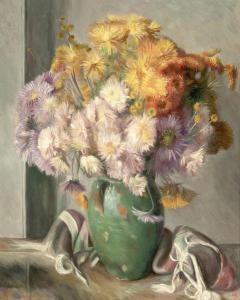 BARRAUD Aurele Rene 1903-1969,Bouquet de fleurs dans un pichet vert,Piguet CH 2022-06-15