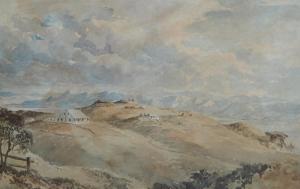 BARRAUD Charles Decimus 1822-1897,The Old Barracks, Bluff Hill Napier,1967,Webb's NZ 2022-09-08