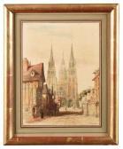 BARRAUD Francis Philip 1824-1901,La cathédrale de Bayeux,Osenat FR 2019-12-01