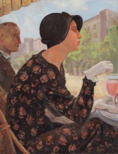 BARRAUD Gustave Francois 1883-1964,Au café,Beurret Bailly Widmer Auctions CH 2022-04-08