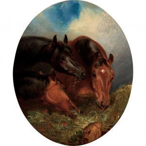 BARRAUD Henry 1811-1874,Three Horses at a Trough,William Doyle US 2016-02-10