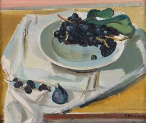 BARRAUD Maurice 1889-1954,Nature morte aux raisin et figue,Beurret Bailly Widmer Auctions 2024-03-20