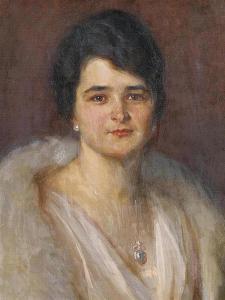 BARRENSCHEEN Hermann 1882-1953,Gentilino zugeschrieben Portrait einer Dame mit Pe,Van Ham 2018-01-31