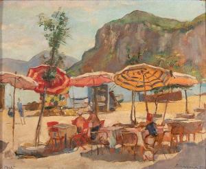 BARRERA Antonio 1889-1970,Spiaggia a Capri,1934,Babuino IT 2022-11-25