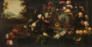 BARRERA Francisco 1595-1657,Bodegón de flores, frutas y caza muerta,Alcala ES 2020-07-08