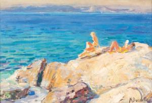 BARRERA Nicolai 1919-2006,Sur les rochers à Marseille,Damien Leclere FR 2018-05-26