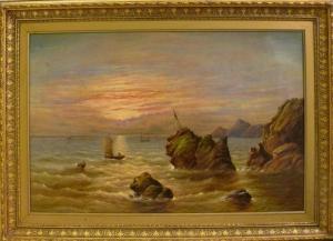 BARRETT,Coast Scene in the Orkney Isles,Auktionskompaniet SE 2007-09-23