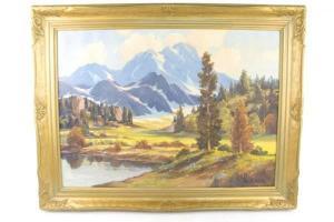 BARRETT Oliver Glen 1903-1970,Sierra mountain landscape,O'Gallerie US 2007-09-17