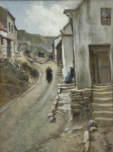BARRETT Thomas 1845-1924,A View of Staithes,1905,David Duggleby Limited GB 2021-11-26