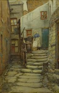 BARRETT Thomas 1845-1924,Old Theakers Yard Staithes,David Duggleby Limited GB 2018-12-07