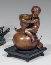 BARRIAS Louis Ernest 1841-1905,enfant assis sur un vase et regardant ,1877,Baron Ribeyre & Associés 2010-06-18