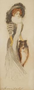 BARRIBAL William Henry,Fashionable Lady and her Collie,Duggleby Stephenson (of York) 2021-06-03