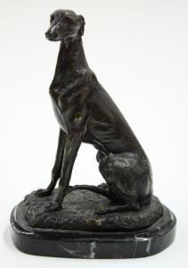 BARRIE,Sitting Greyhound,Clars Auction Gallery US 2010-03-14