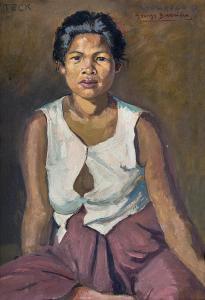 BARRIERE Georges 1881-1944,Portrait of a Cambodian Woman,1931,Sotheby's GB 2023-02-28