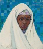 BARRIERE PREVOST Marguerite 1887-1981,Marocaine aux zelliges bleus,Gros-Delettrez FR 2018-11-28