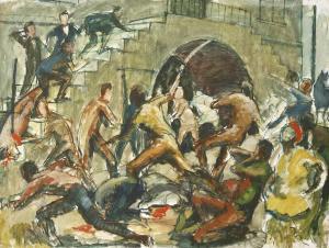 BARRINGTON Watson 1931,STUDY FOR BATTLE OF MORANT BAY,1964,Sworders GB 2016-02-02