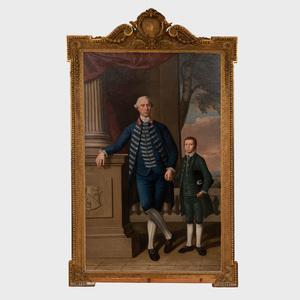 BARRON Hugh 1745-1791,Portrait of Charles Edwin Wyndham and his son Thom,Stair Galleries 2019-04-27
