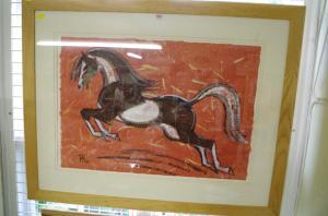 BARRON KIRKWOOD TERRY 1970,A galloping horse,Stride and Son GB 2018-07-27