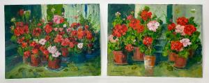 BARRON Roger 1938-2017,Potted geraniums,CRN Auctions US 2021-02-28
