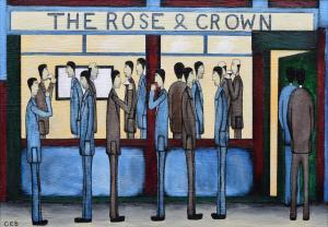 BARROW Christopher E 1974,Outside The Rose and Crown,Peter Wilson GB 2018-09-12